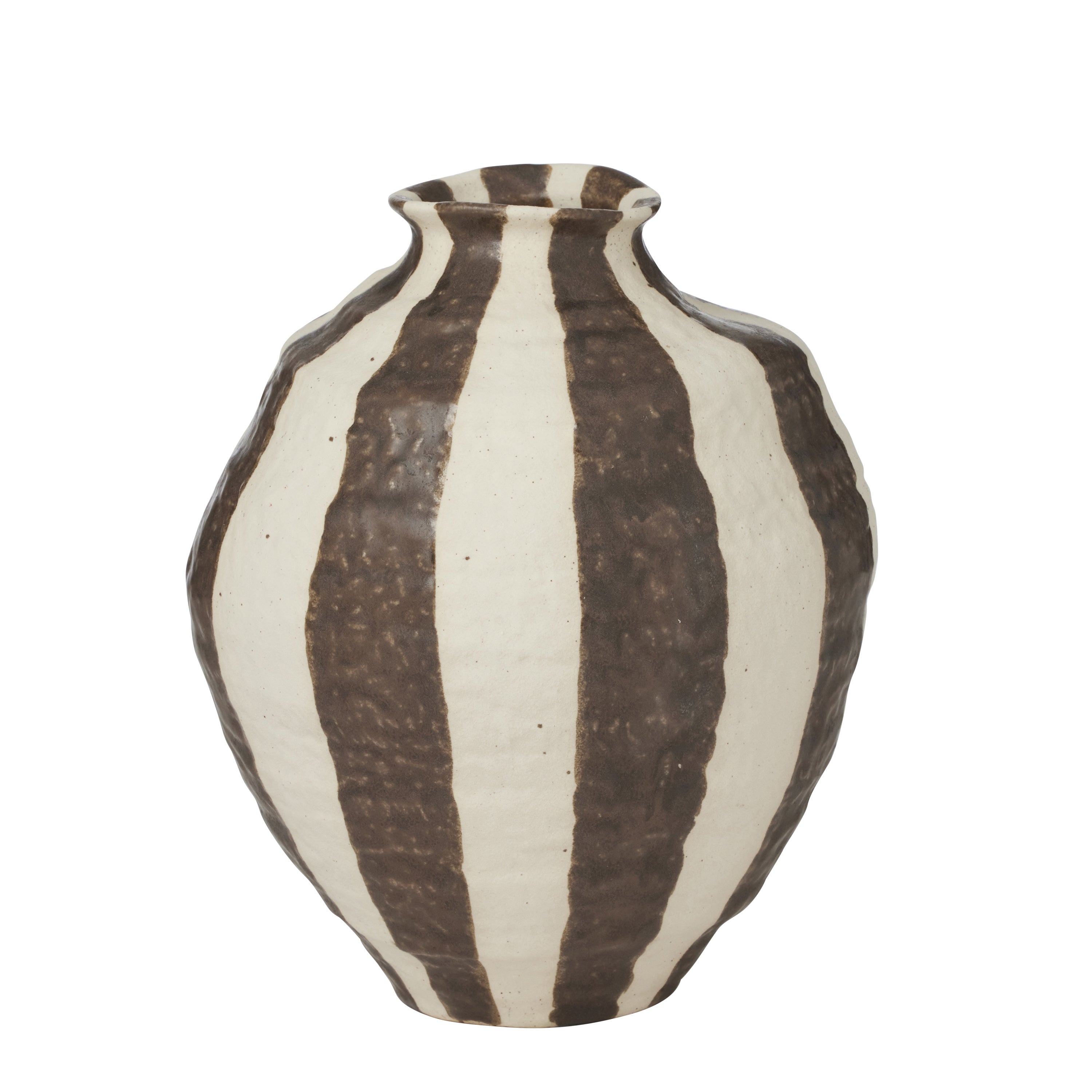 Rayas Ceramic Vase 18x20.5cm Cocoa-Pots, Planters & Vases-Coast To Coast Home-The Bay Room