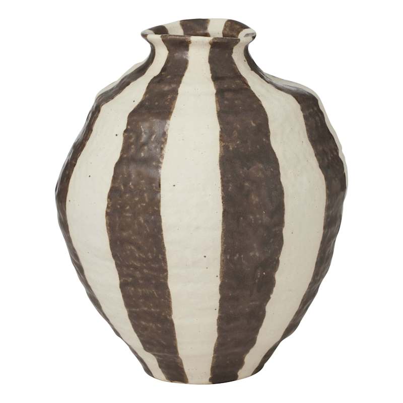 Rayas Ceramic Vase 18x20.5cm Cocoa-Pots, Planters & Vases-Coast To Coast Home-The Bay Room