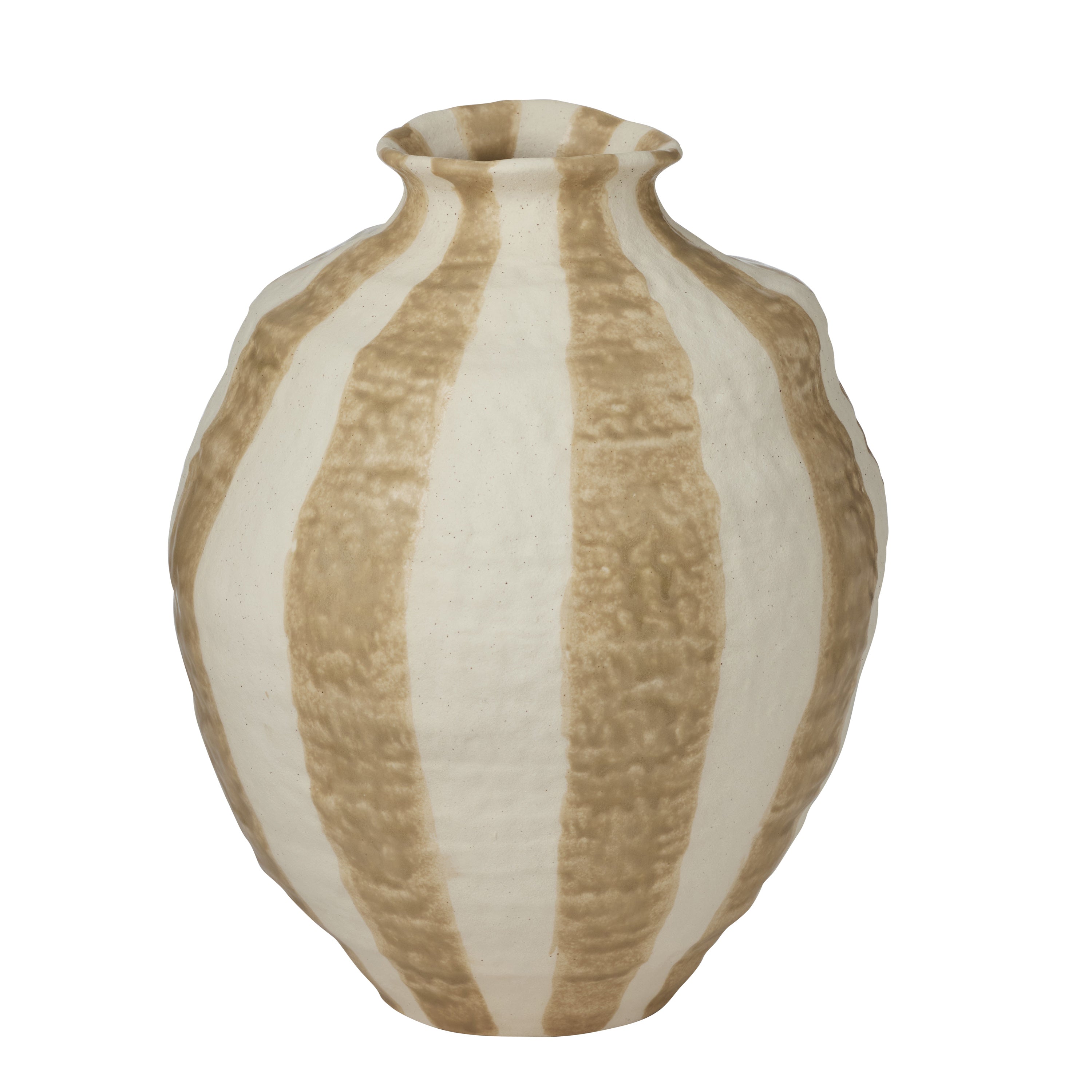 Rayas Ceramic Vase 26x30cm Taupe-Pots, Planters & Vases-Coast To Coast Home-The Bay Room