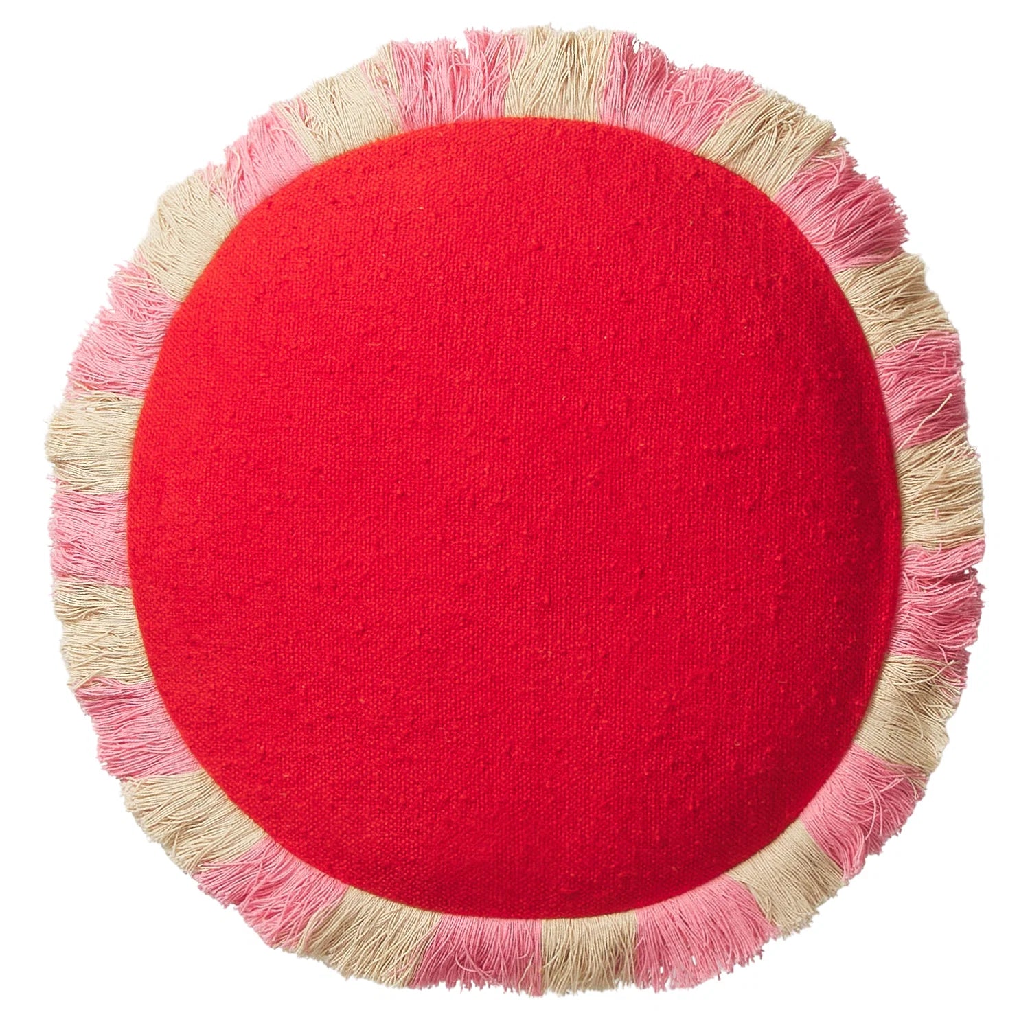 Reese Round Cushion - Poppy-Soft Furnishings-Sage & Clare-The Bay Room