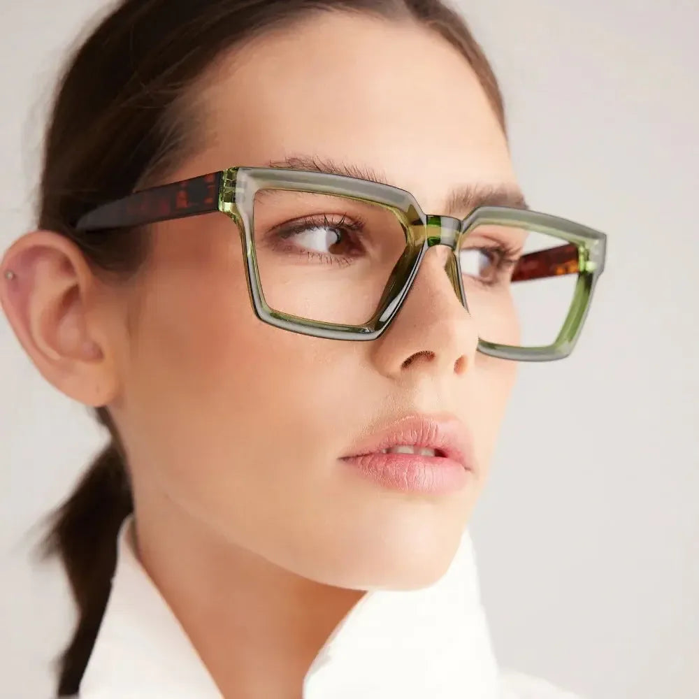Remi Anti-Blue Reading Glasses - Green/Tortoiseshell-Headwear & Sunglasses-Captivated Soul-The Bay Room