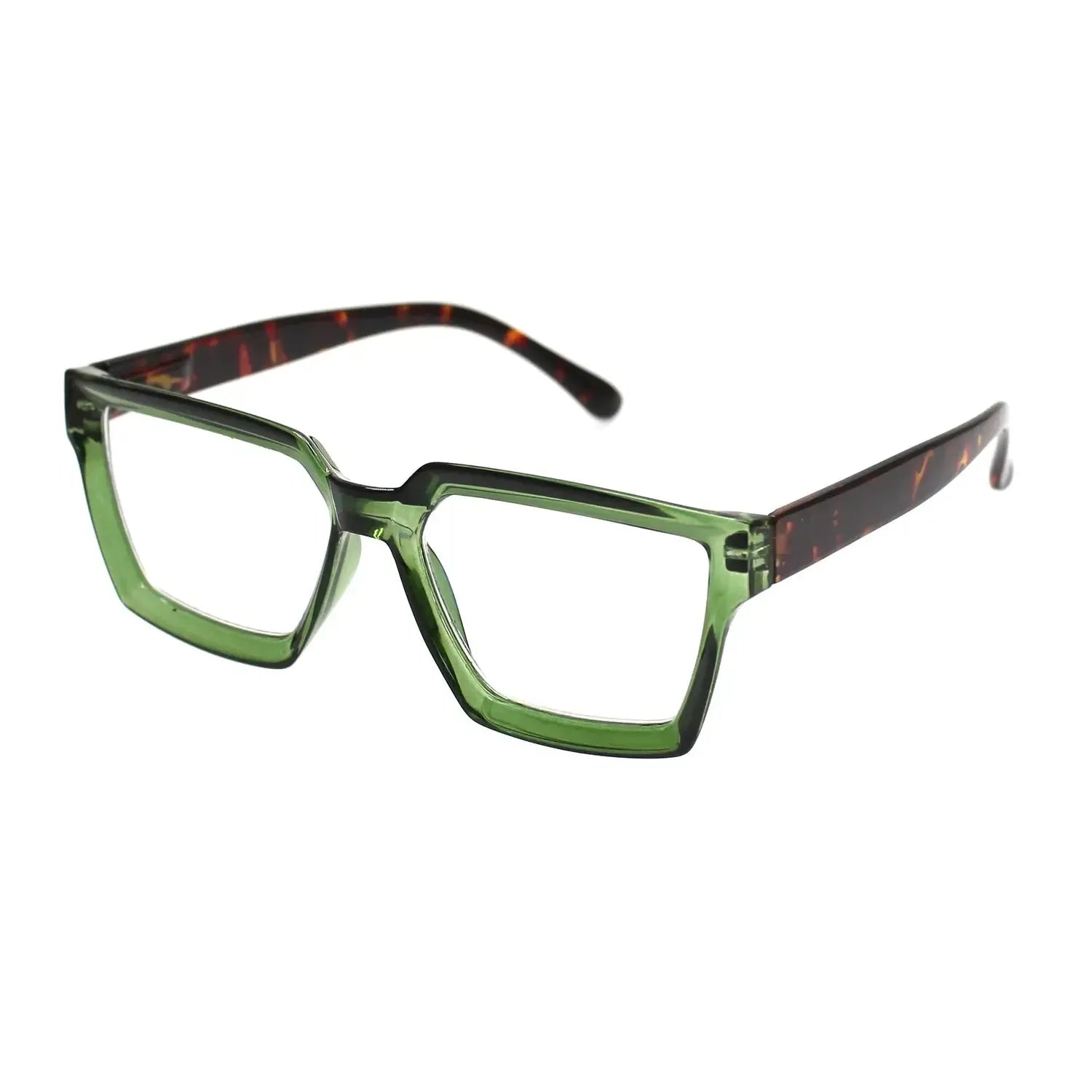 Remi Anti-Blue Reading Glasses - Green/Tortoiseshell-Headwear & Sunglasses-Captivated Soul-The Bay Room