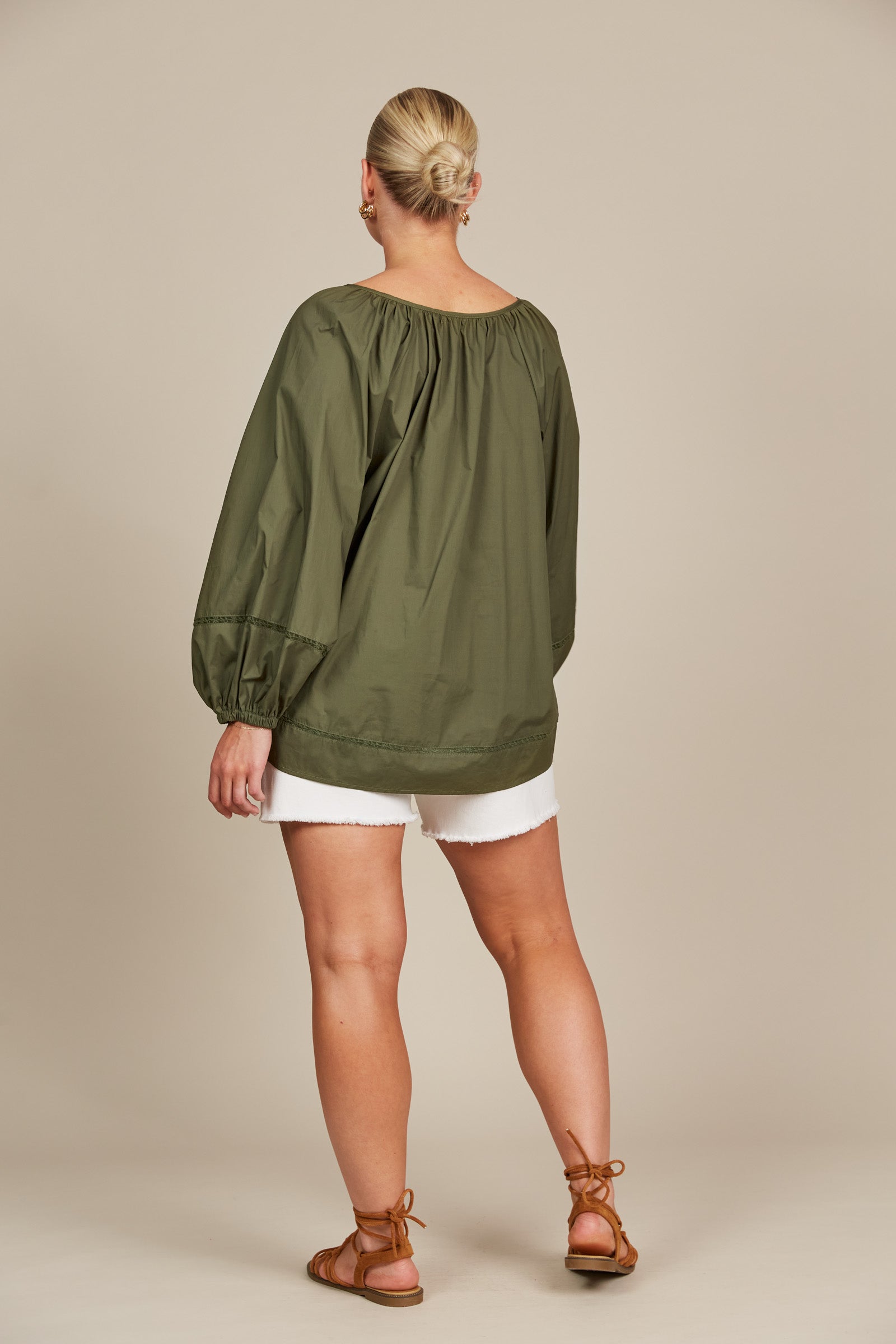 Remi Blouse - Olive-Tops-Isle Of Mine-The Bay Room