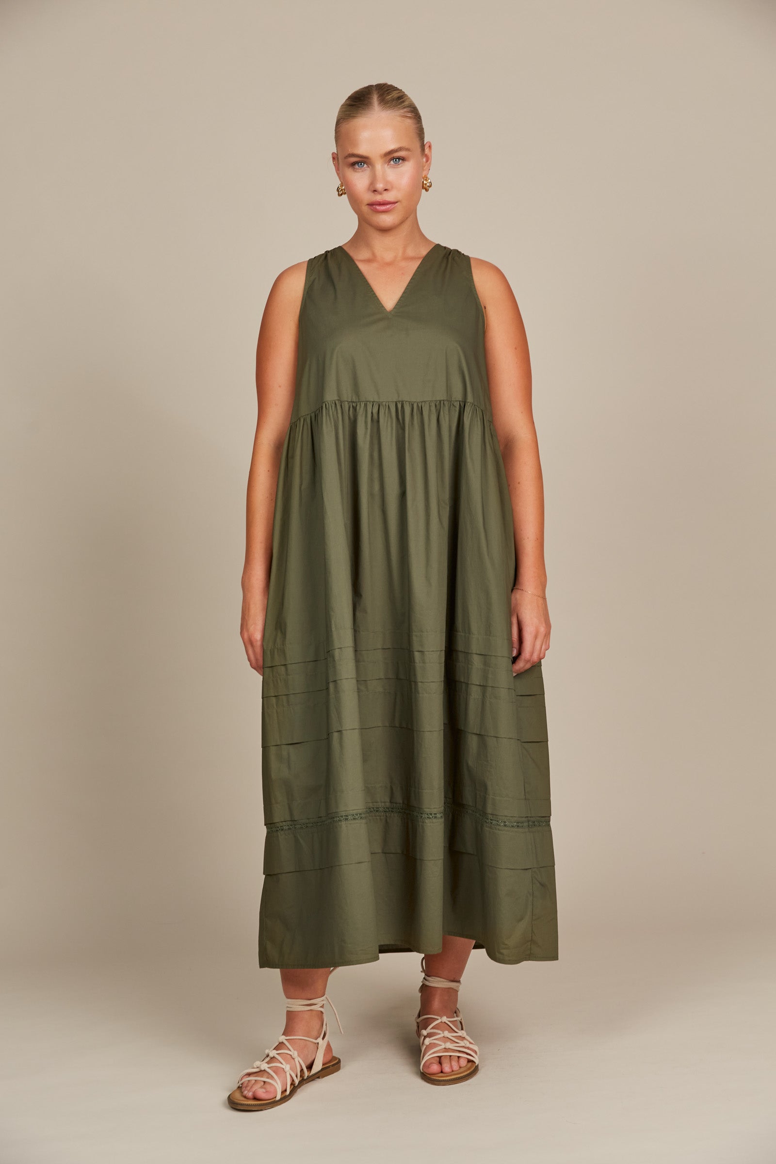 Remi Tank Dress - Olive-Dresses-Isle Of Mine-The Bay Room