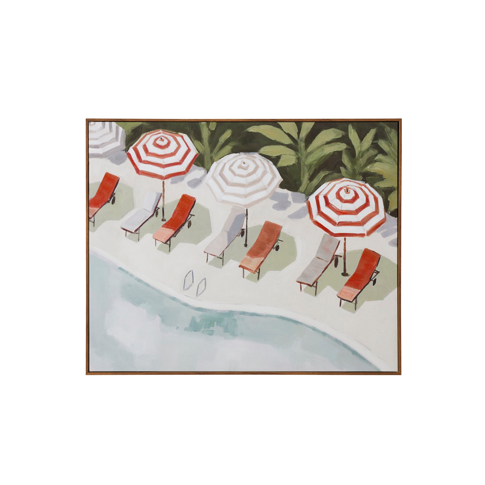 Resort Teak Frame Oil Painting 80x65cm-Wall Decor-Coast To Coast Home-The Bay Room