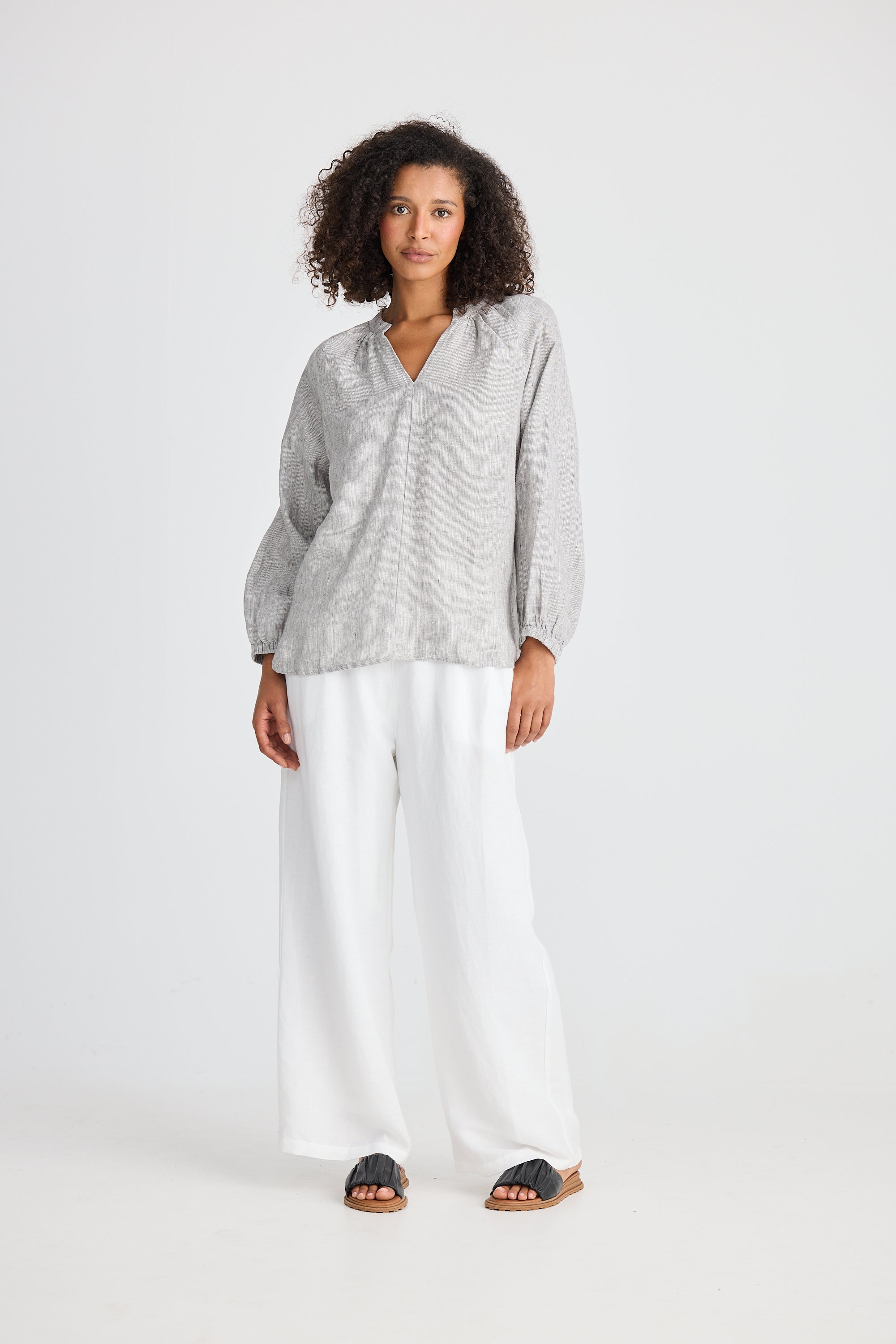 Ria Top - Charcoal Fleck-Tops-The Shanty Corporation-The Bay Room