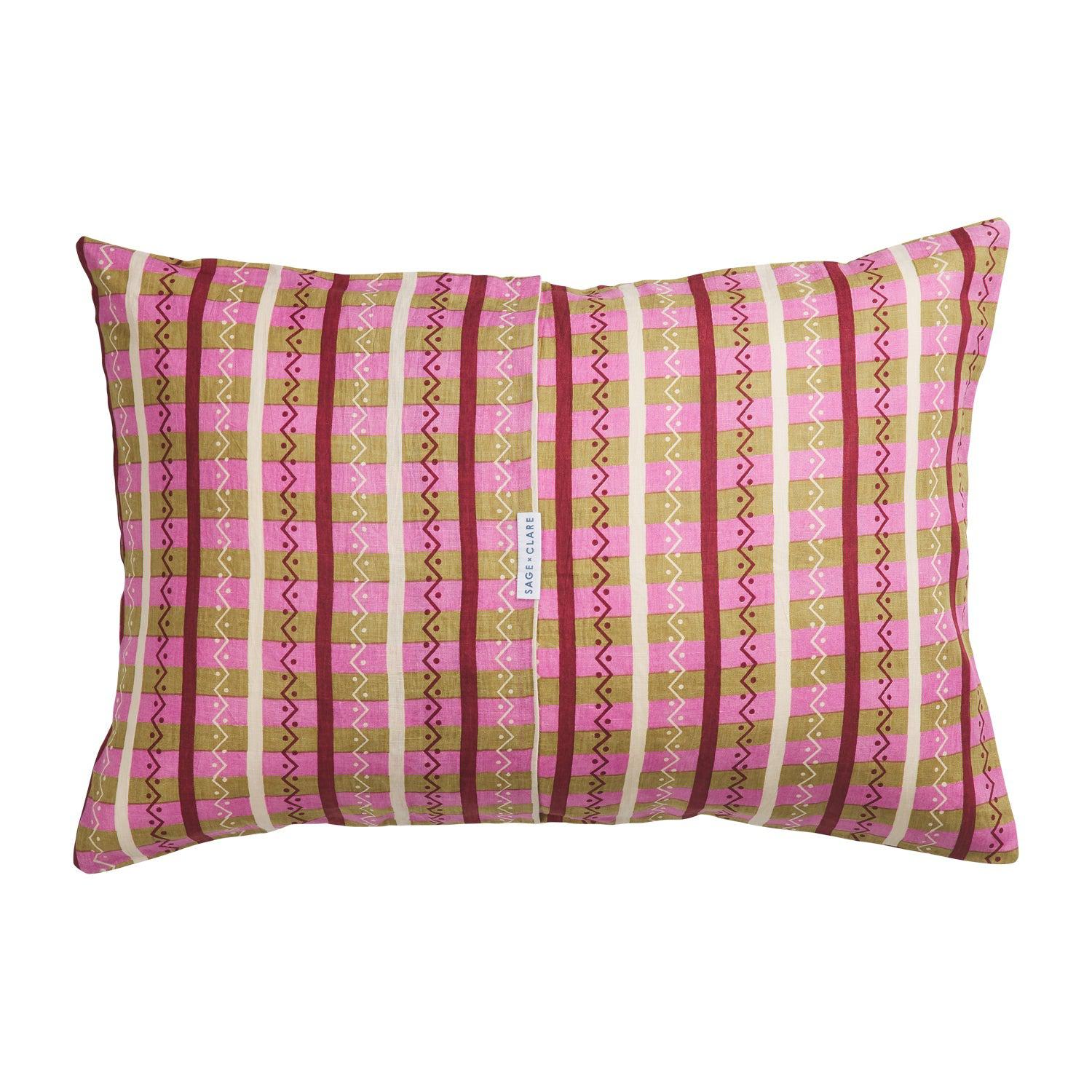 Rikita Linen Standard Pillowcase Set - Rosewater-Soft Furnishings-Sage & Clare-The Bay Room