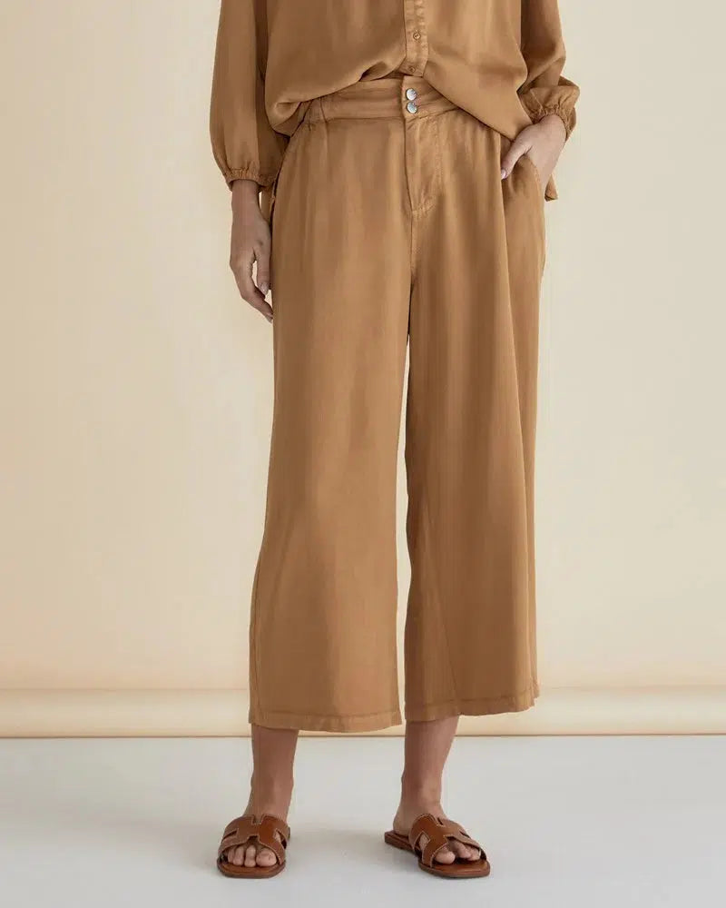 Rio Relaxed Pant - Tan-Pants-Betty Basics-The Bay Room