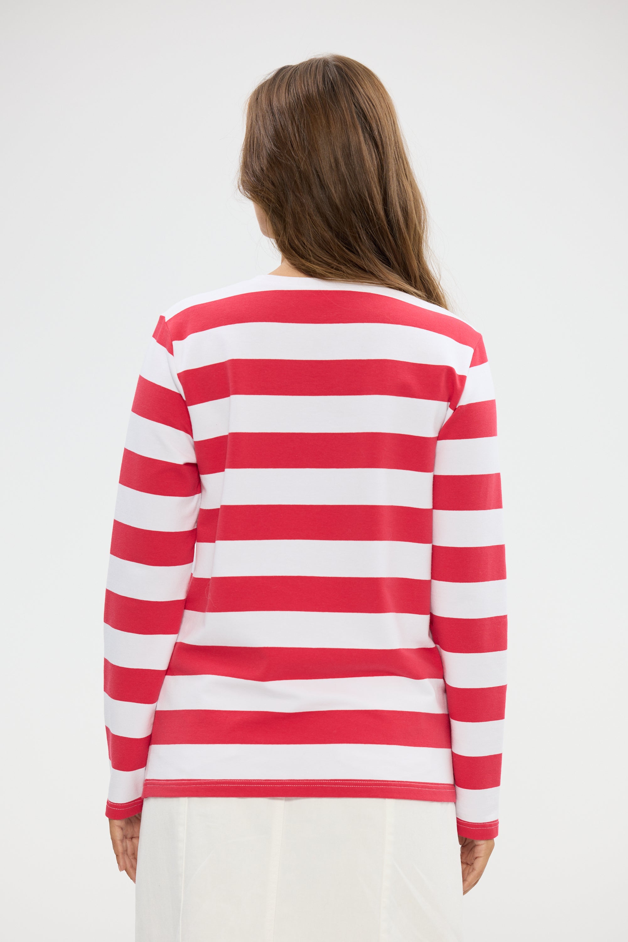 Roam Tee - Red Stripe-Tops-Holiday-The Bay Room