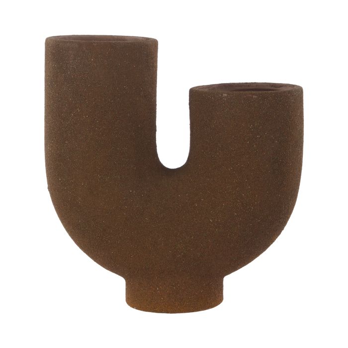 Robus Stoneware Vase Small Brown 29x13x29cm-Pots, Planters & Vases-Grand Designs-The Bay Room