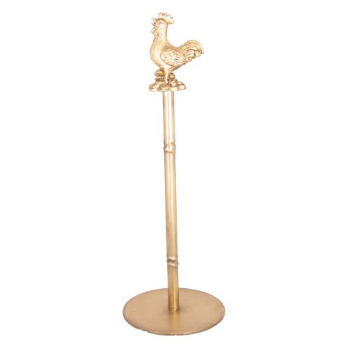 Rooster Iron Paper Towel Holder - Antique Gold Finish-Kitchenware-DWBH-The Bay Room