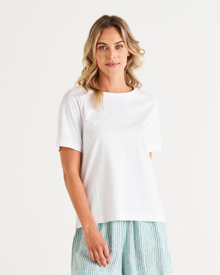 Rosalie Tee - White-Tops-Betty Basics-The Bay Room