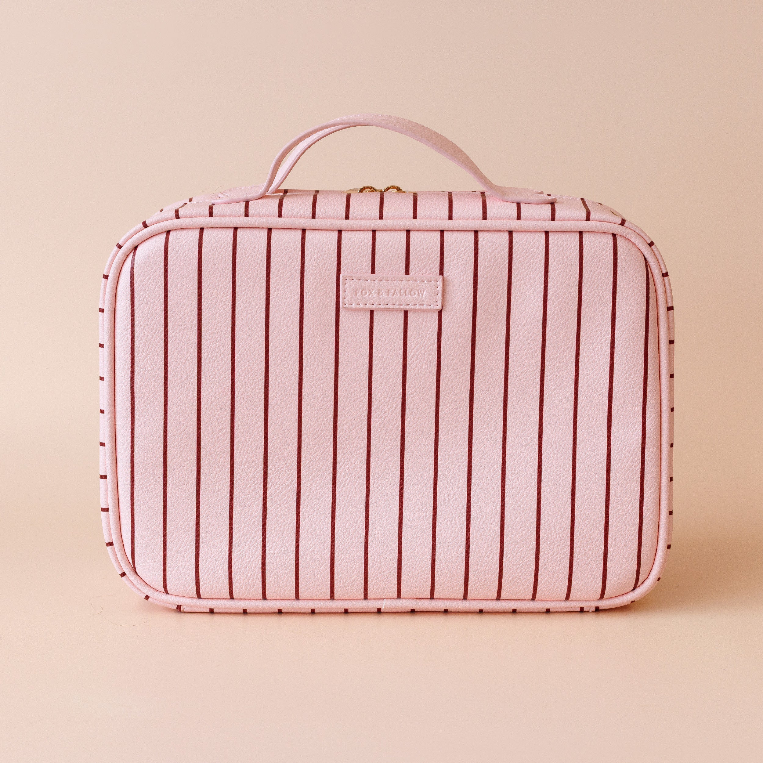 Rosé Pinstripe Cosmetic Bag-Beauty & Well-Being-Fox & Fallow-The Bay Room