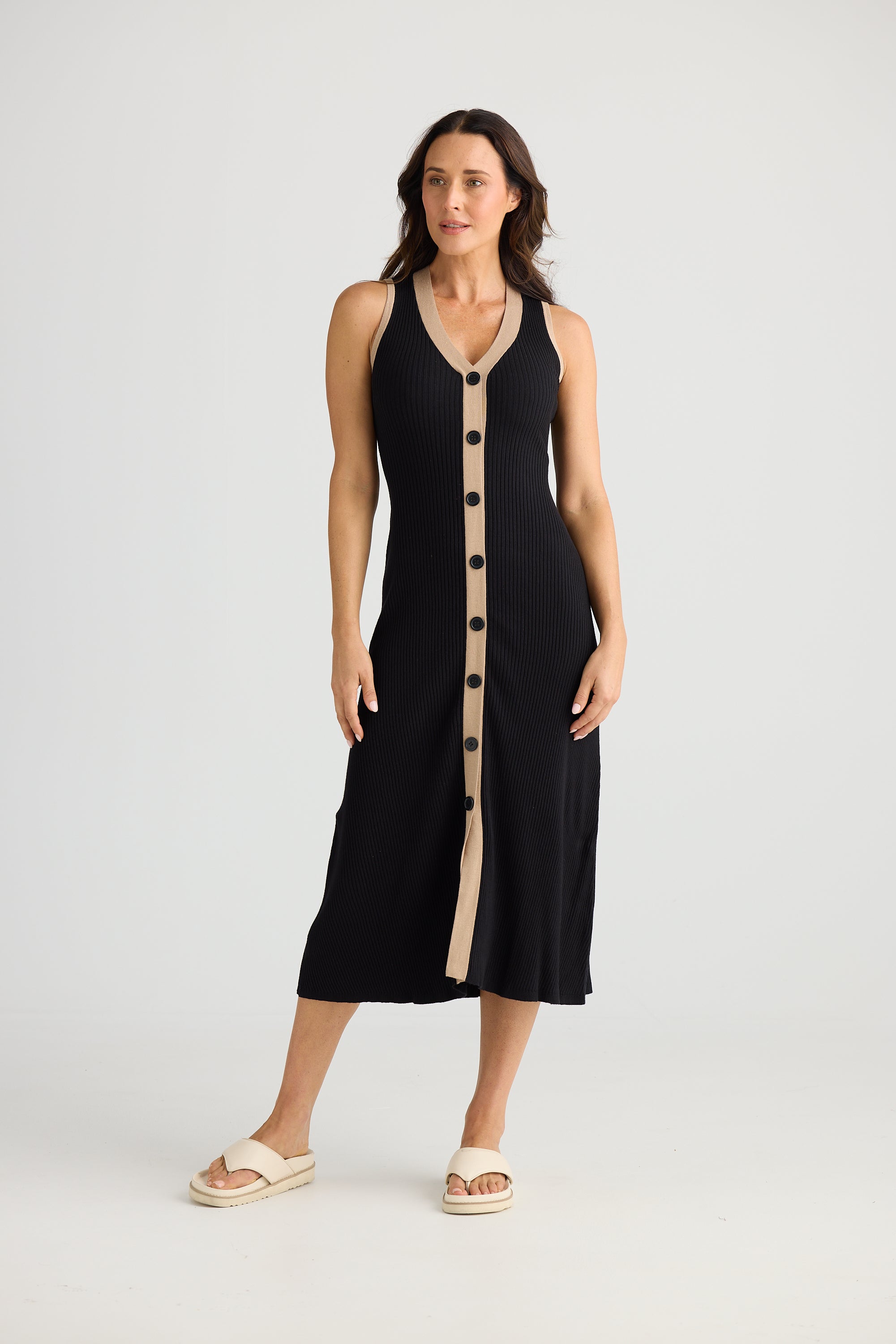 Rouge Dress - Black/Beige-Dresses-Brave & True-The Bay Room