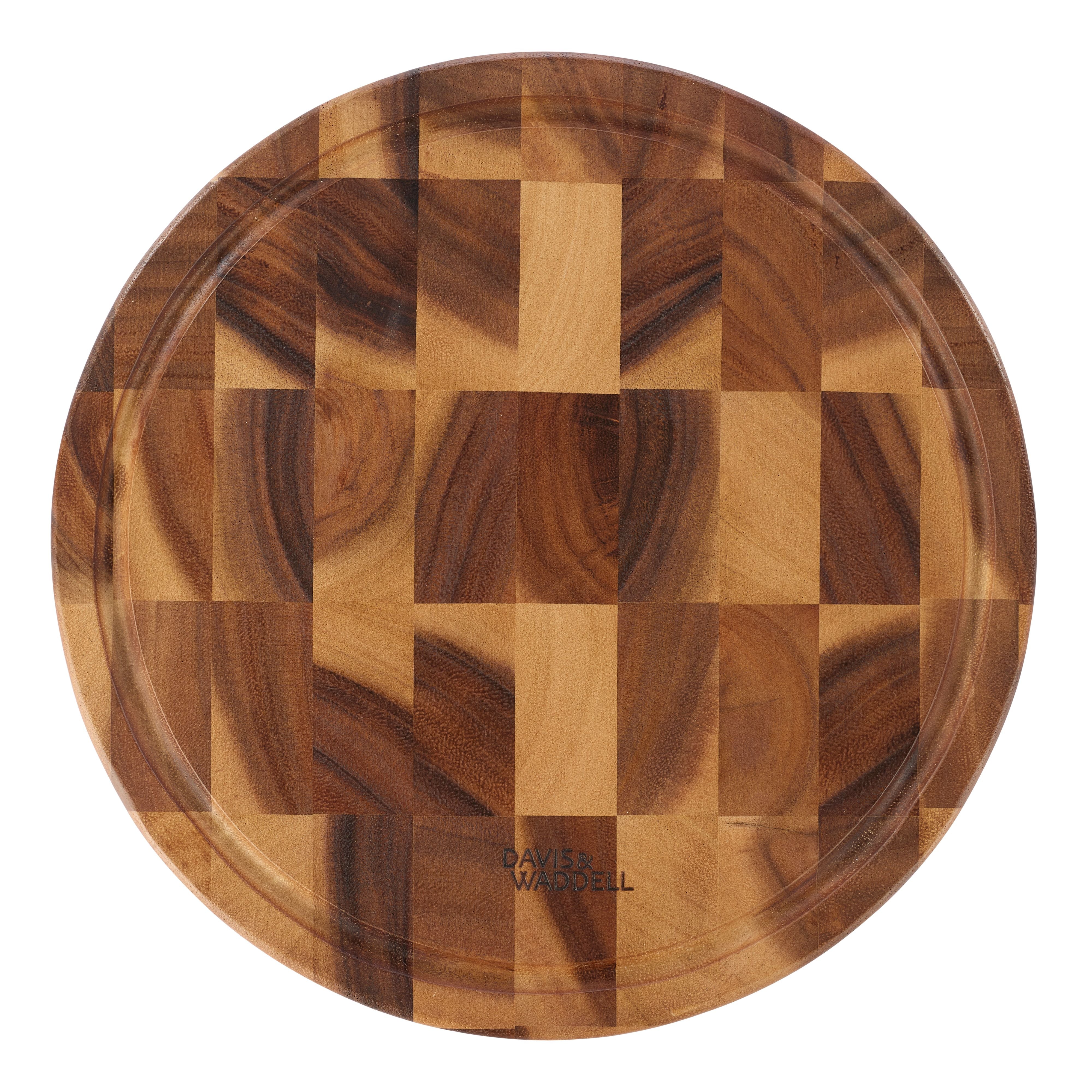 Round Acacia Wood End Grain Cut Board 30x4cm-Kitchenware-Davis & Waddell-The Bay Room