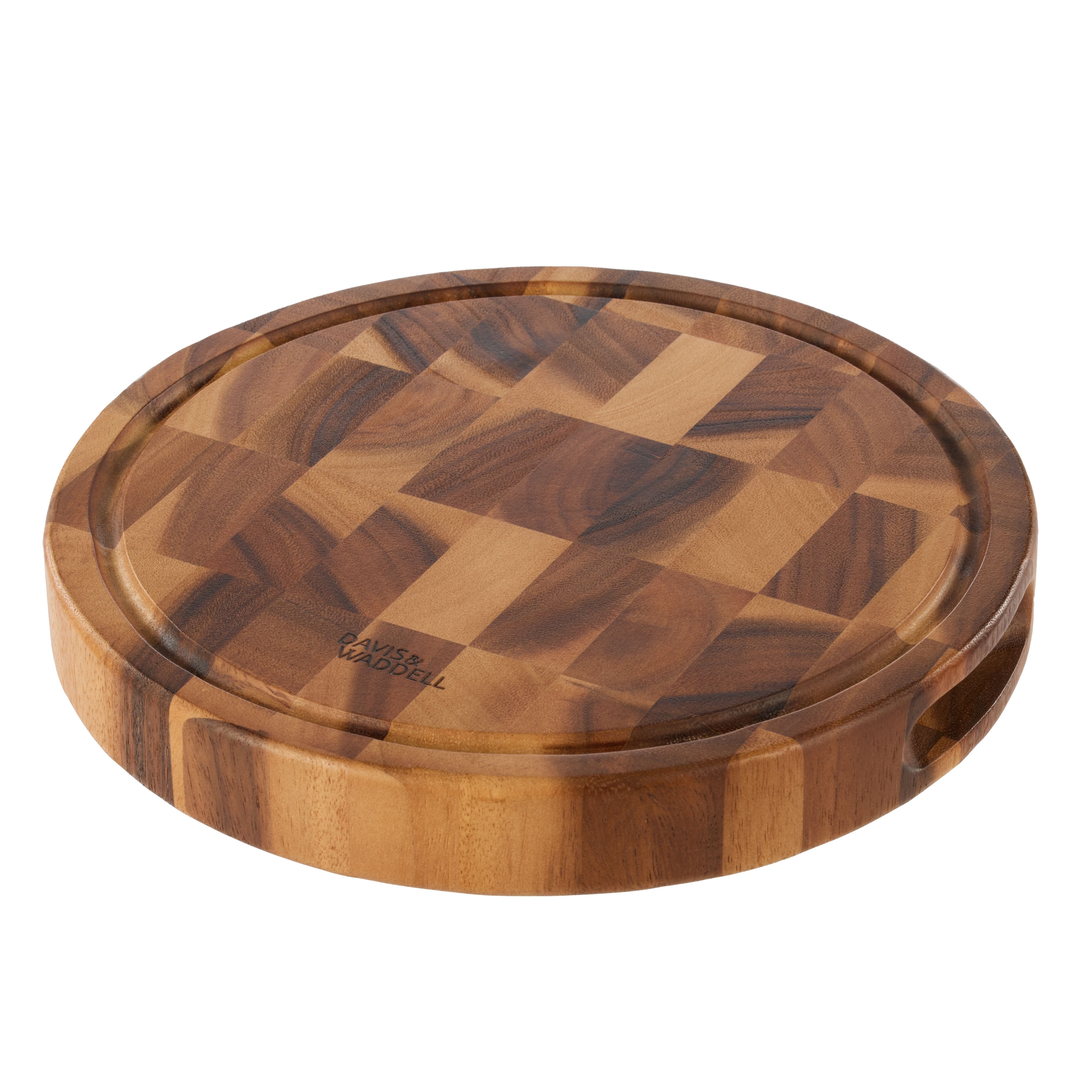 Round Acacia Wood End Grain Cut Board 30x4cm-Kitchenware-Davis & Waddell-The Bay Room