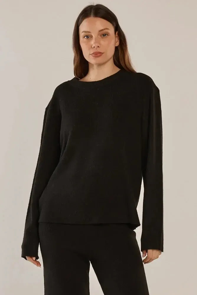Ruby Knit Sweater - Black-Knitwear & Jumpers-Betty Basics-The Bay Room