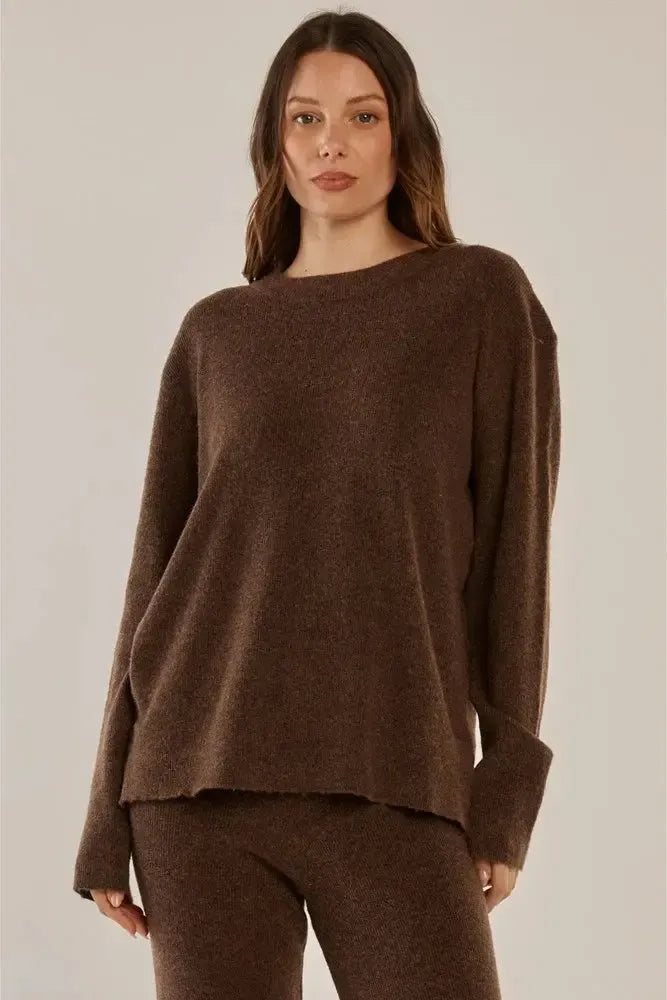 Ruby Knit Sweater - Espresso-Knitwear & Jumpers-Betty Basics-The Bay Room