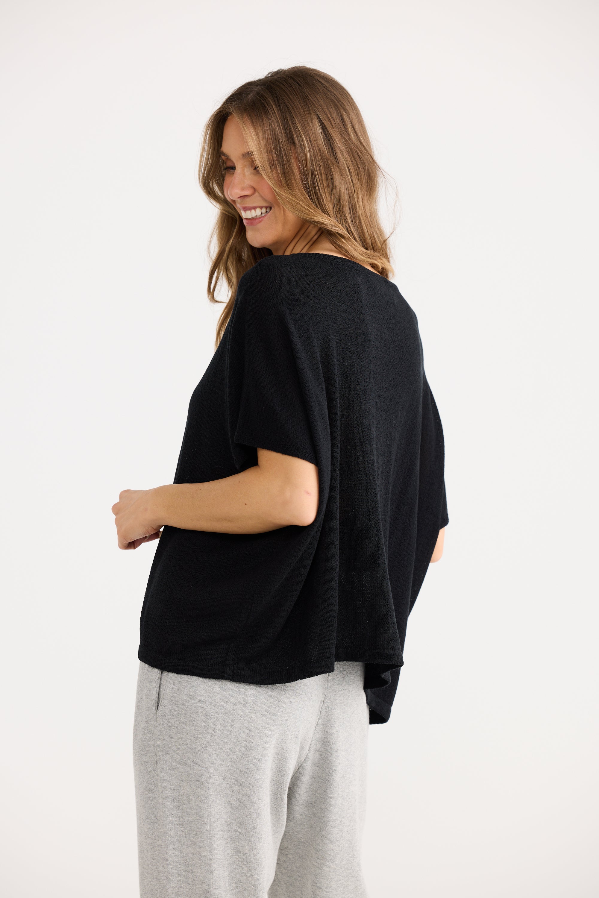 Ruthie Knit Top - Black-Tops-Home Love-The Bay Room