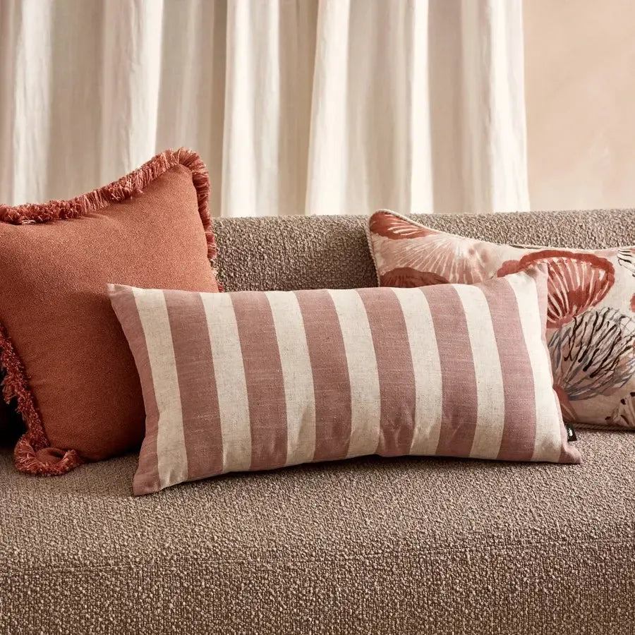 Rye Rosewood Stripe Cushion 35x70cm