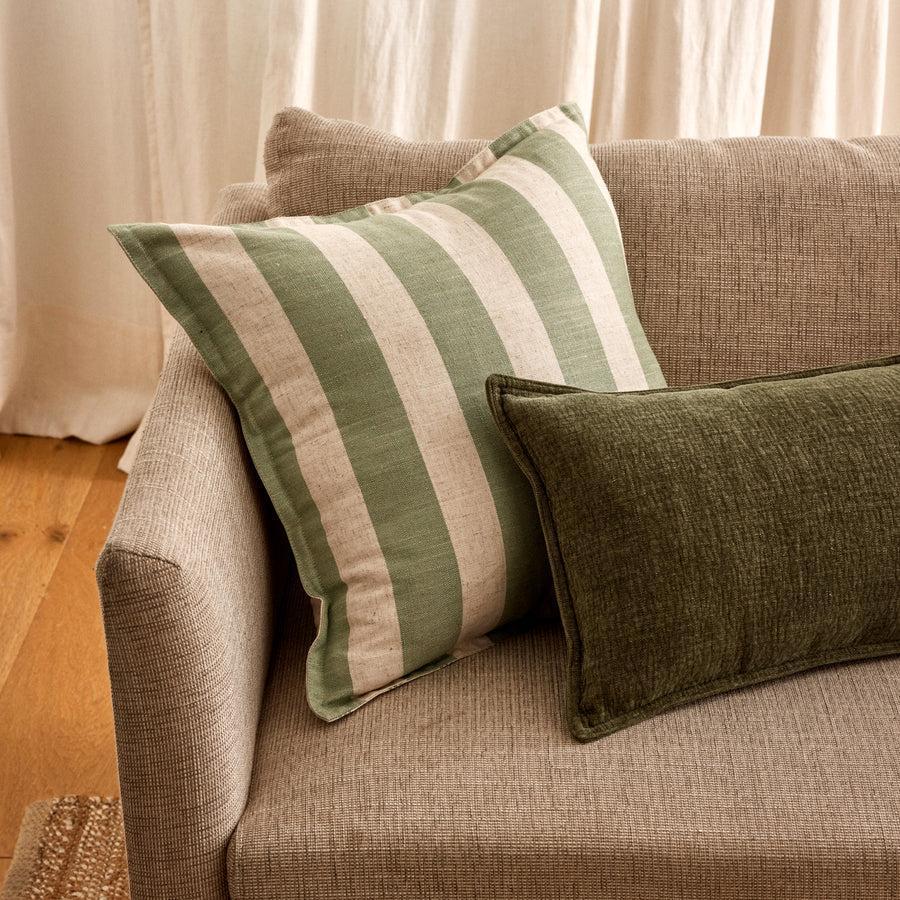 Rye Spruce Stripe Cushion 50x50cm-Soft Furnishings-Madras Link-The Bay Room