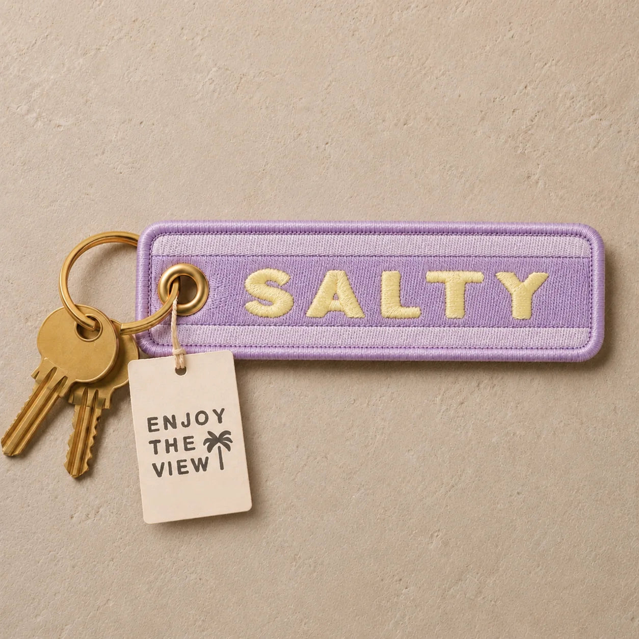 Salty Embroidered Keyring