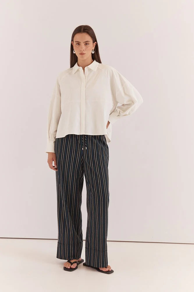 Ashby Peplum Shirt -White