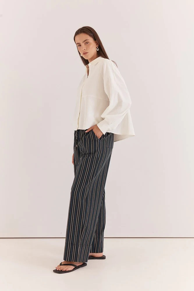 Ashby Peplum Shirt -White