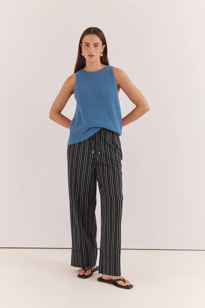 Kiani Knit Tank - Azure