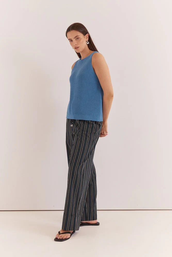 Kiani Knit Tank - Azure