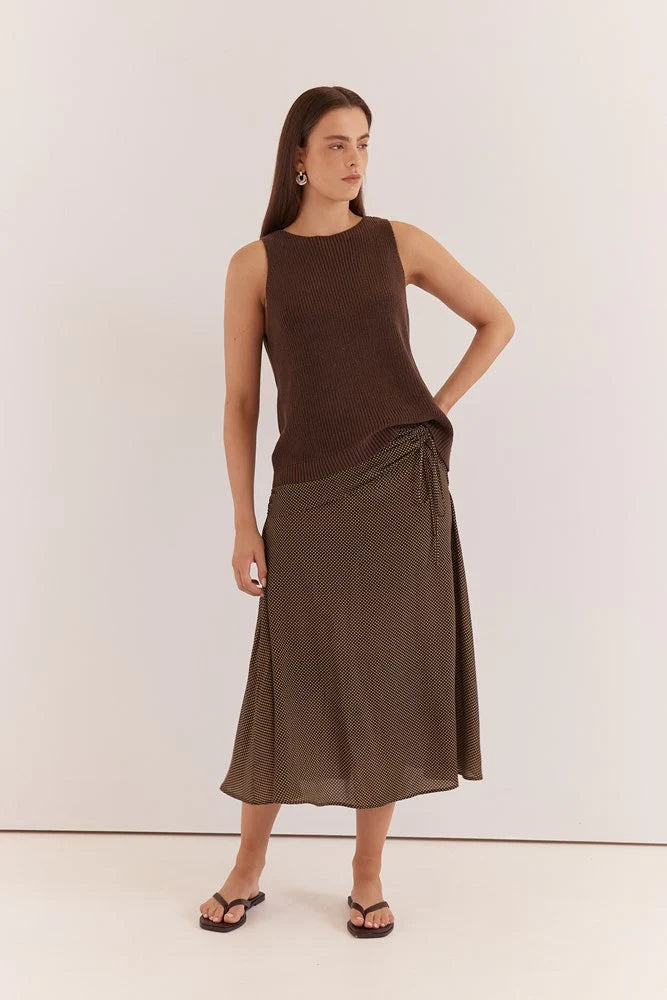 Kiani Knit Tank - Chocolate