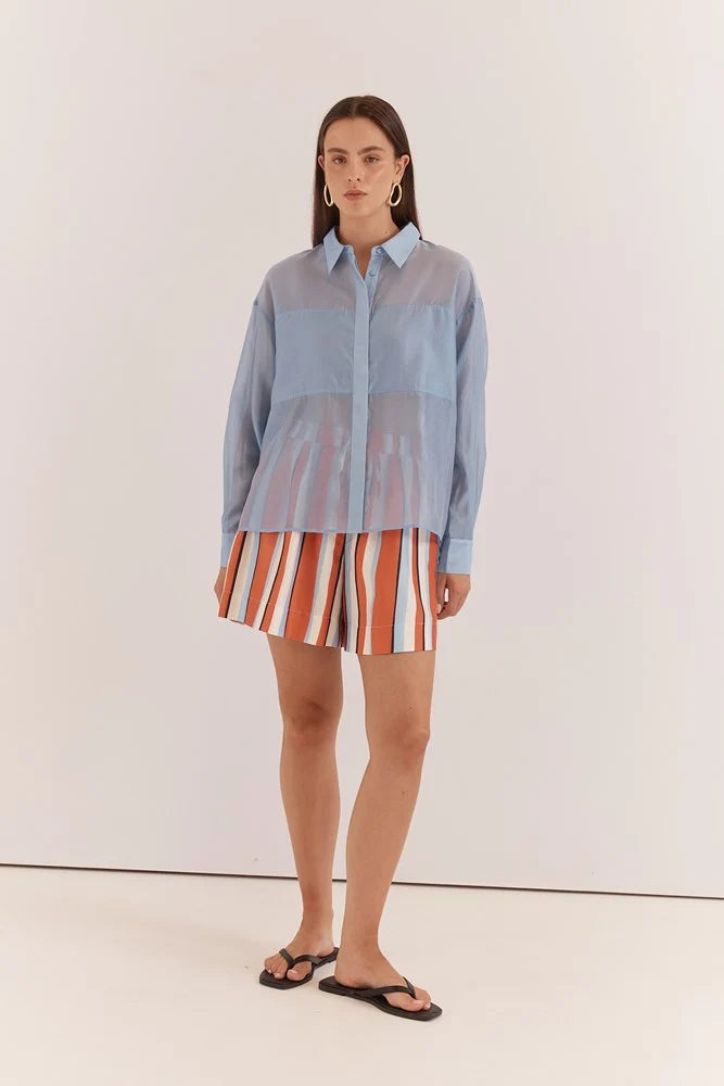 Val Oversized Shirt - Pale Blue