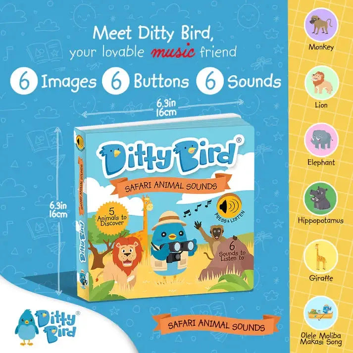 Safari Animal Sounds-Nursery & Nurture-Ditty Bird-The Bay Room