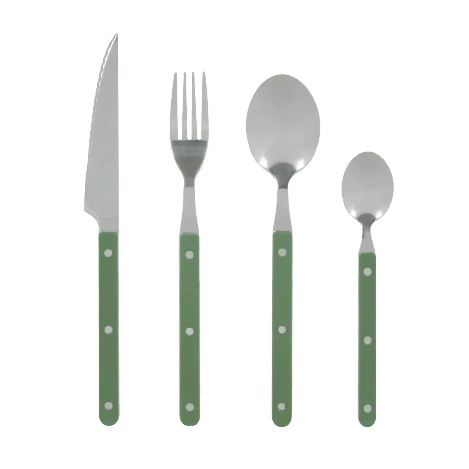 Saltara 16pc Stainless Steel Cutlery Set Green-Dining & Entertaining-Davis & Waddell-The Bay Room