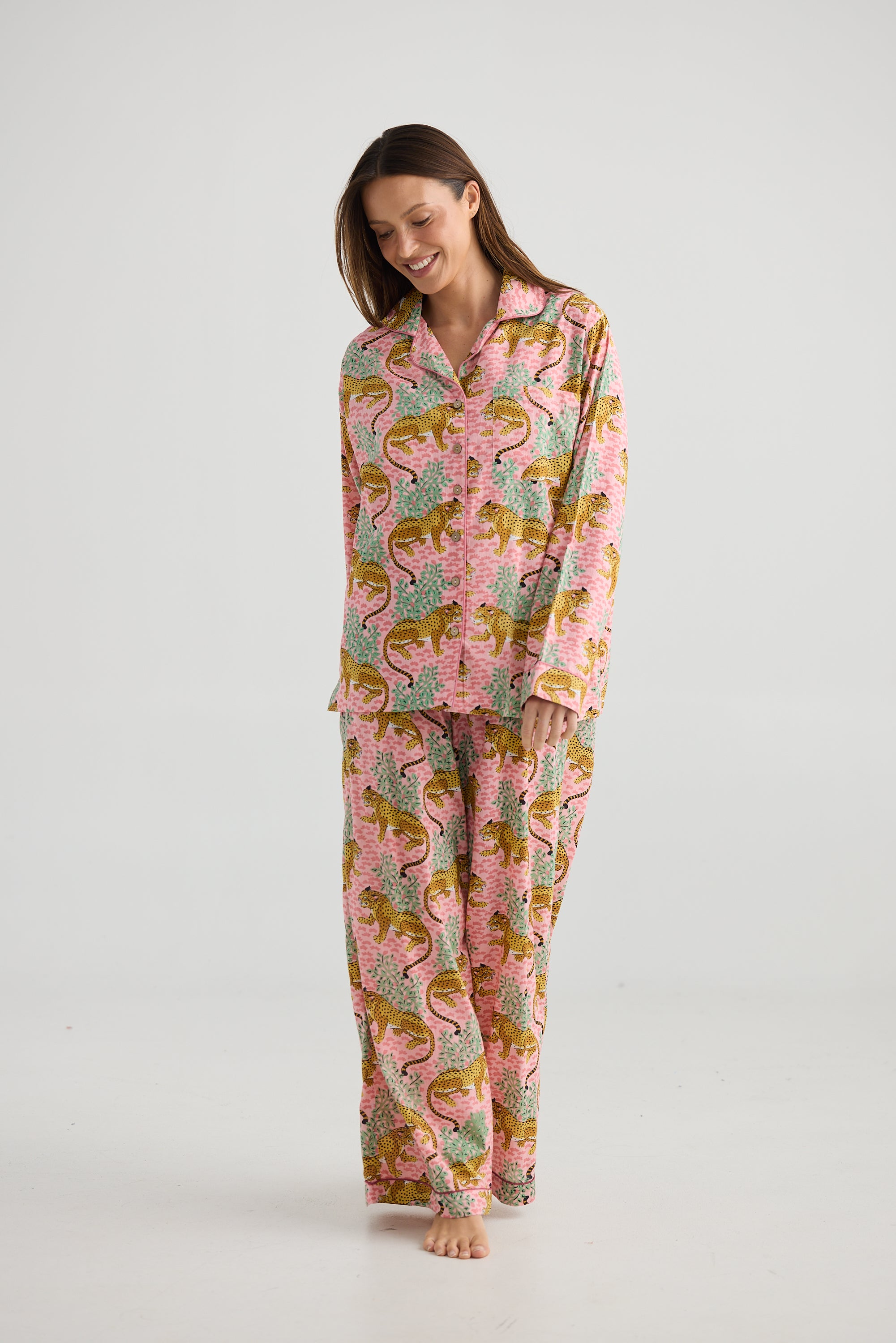 Salutation Pyjama Set - Tigress-Sleepwear & Robes-Holiday-The Bay Room