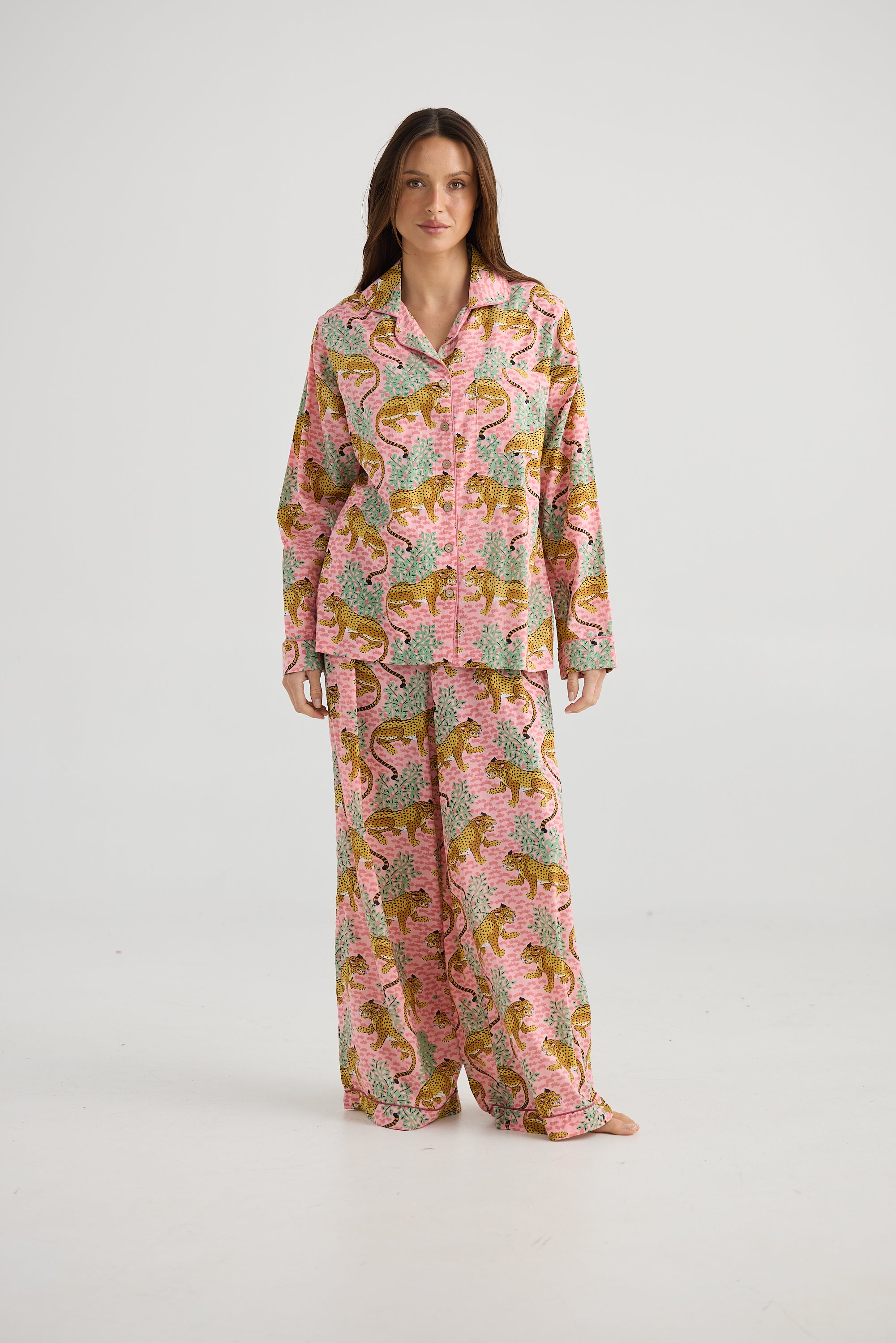 Salutation Pyjama Set - Tigress-Sleepwear & Robes-Holiday-The Bay Room