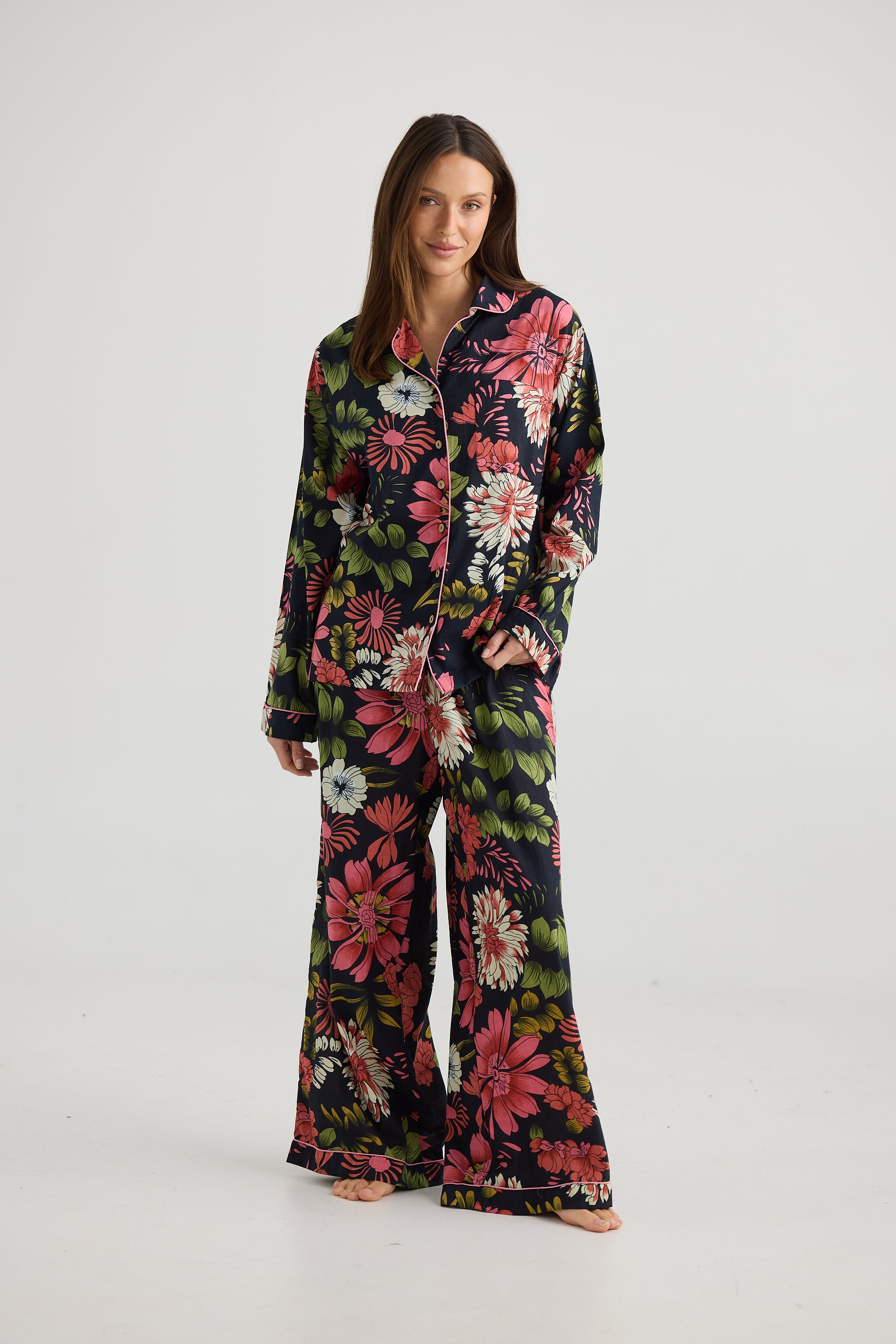 Salutation Pyjama Set - Wildflower-Sleepwear & Robes-Holiday-The Bay Room