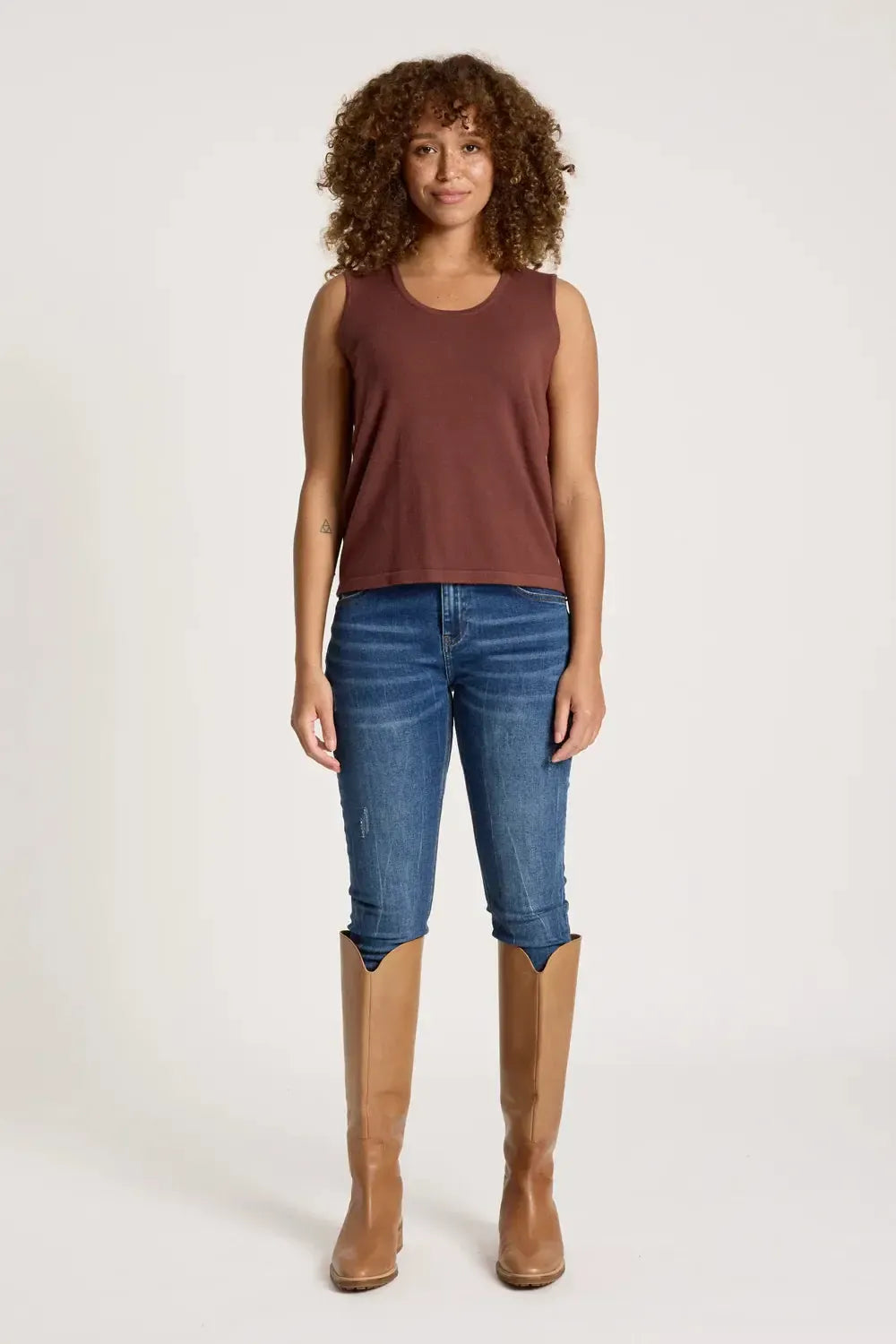 Samira Knit Tank - Mahogany-Tops-Eb & Ive-The Bay Room
