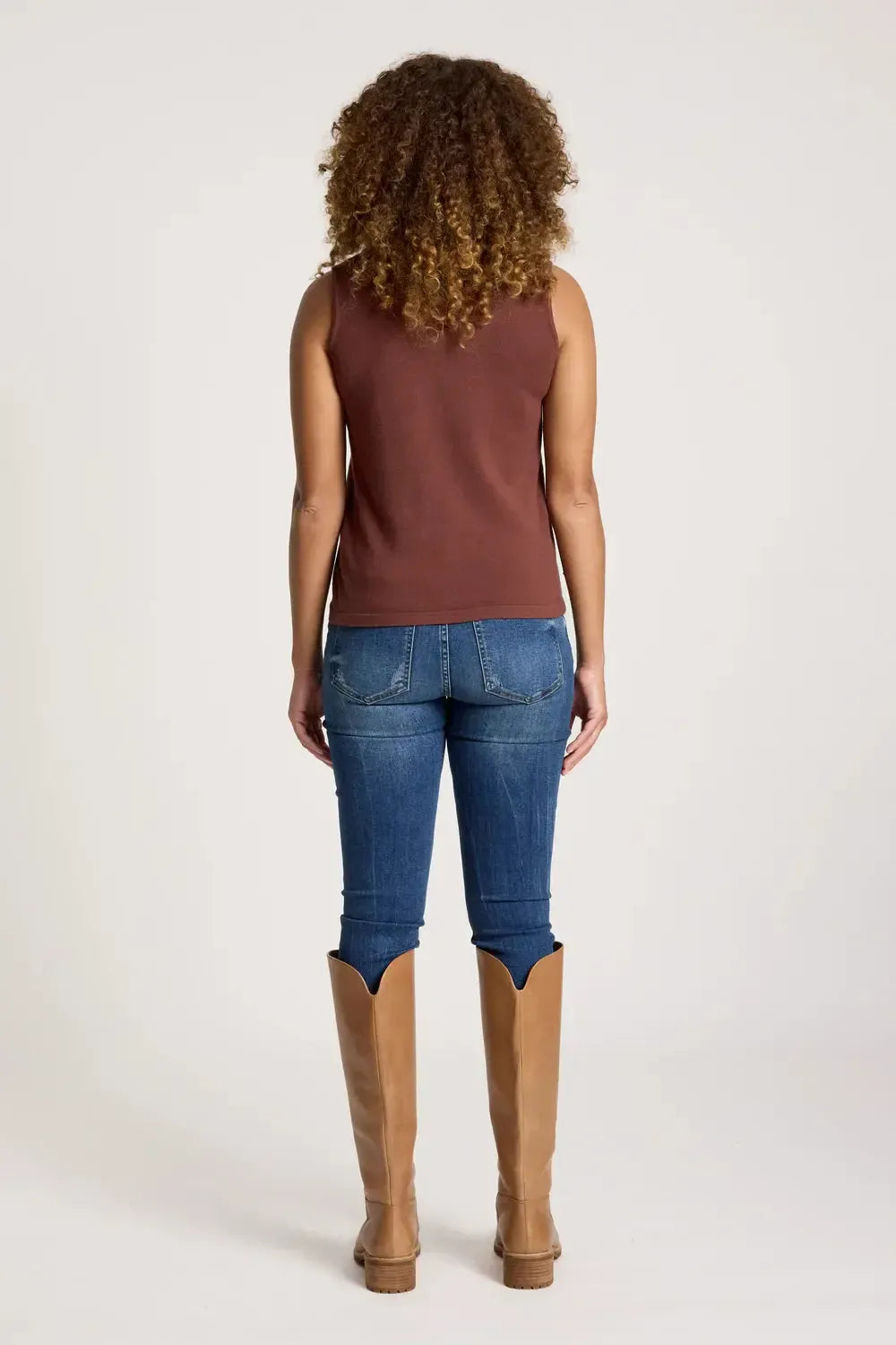 Samira Knit Tank - Mahogany-Tops-Eb & Ive-The Bay Room