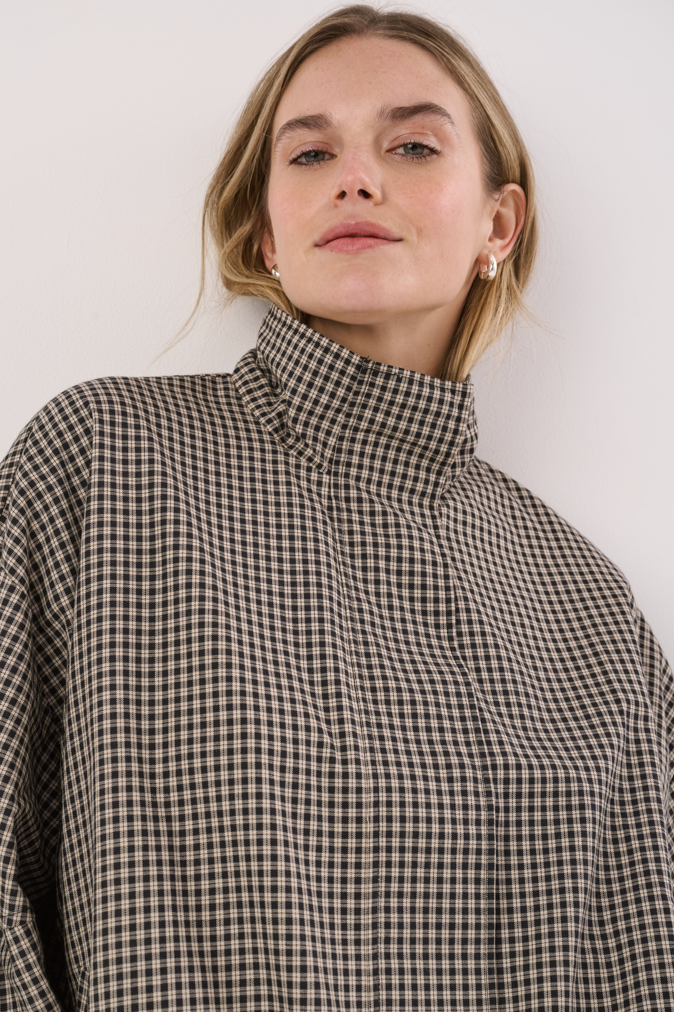 Sammie Bomber Jacket - Camel Check-Jackets, Coats & Vests-SASS-The Bay Room