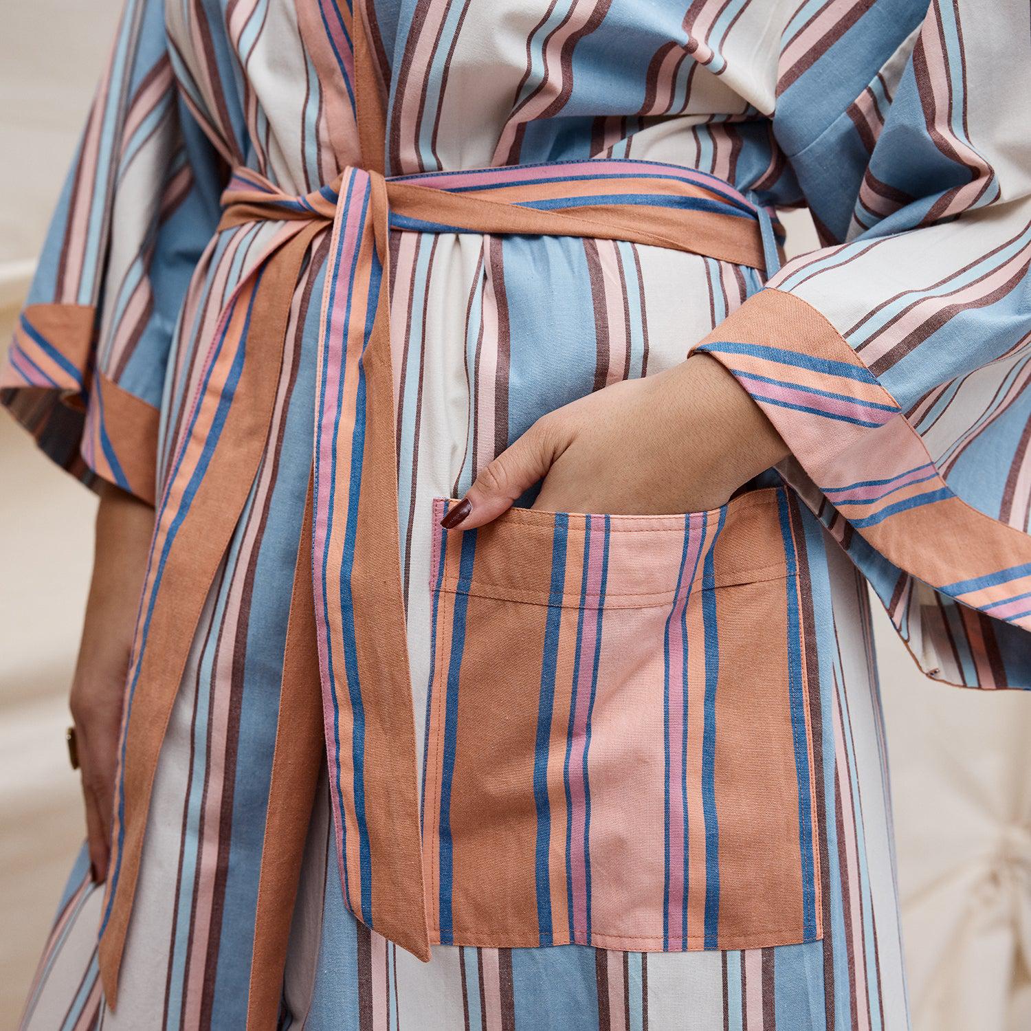 Samode Cotton Robe-Sleepwear & Robes-PLAY by Sage & Clare-The Bay Room