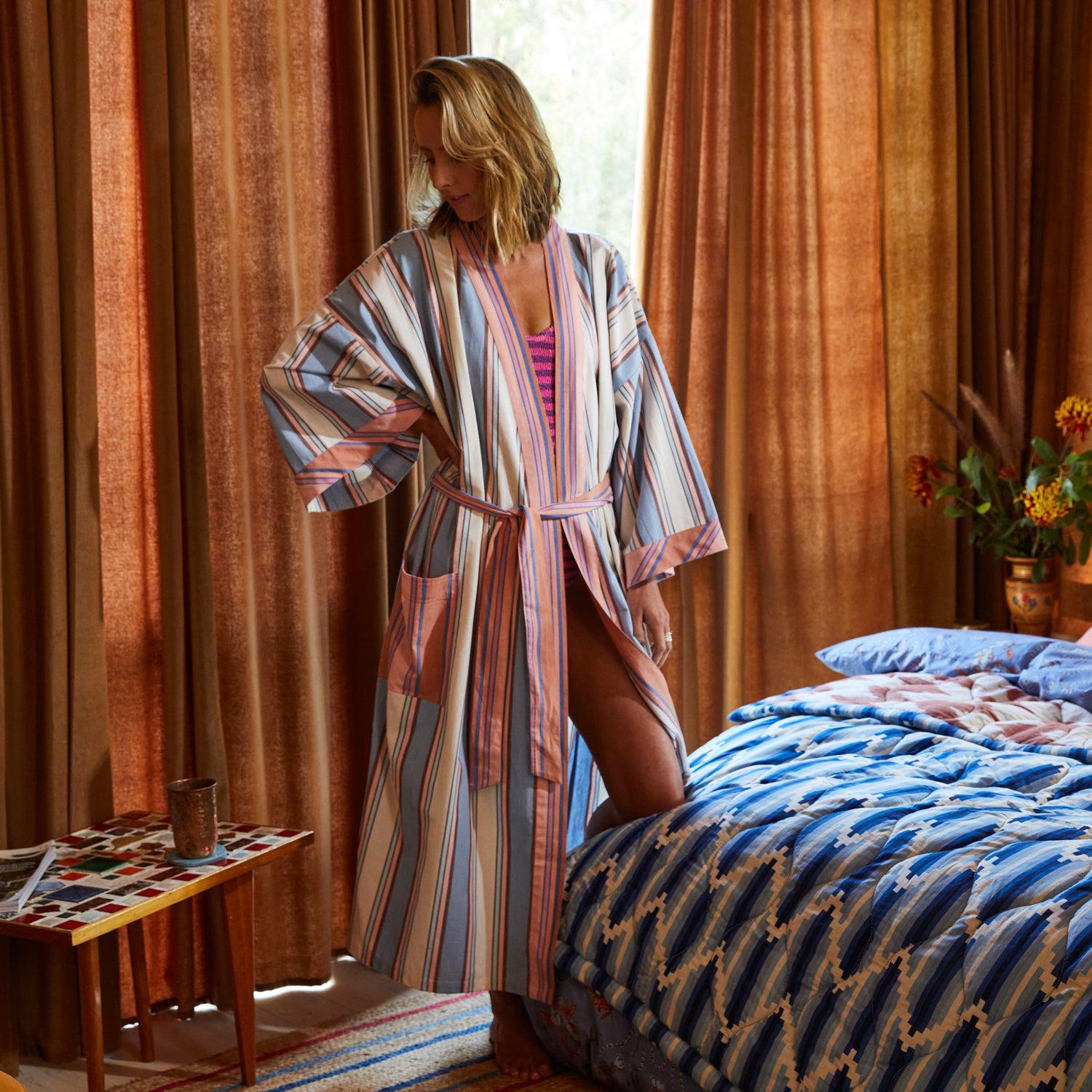 Samode Cotton Robe-Sleepwear & Robes-PLAY by Sage & Clare-The Bay Room