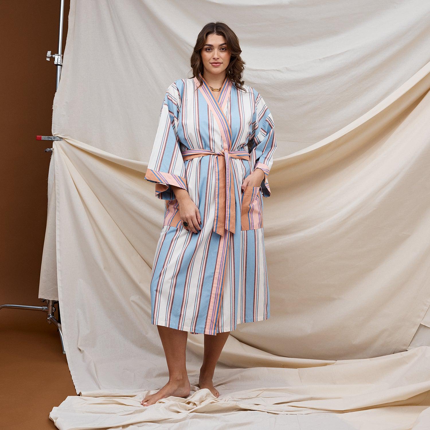 Samode Cotton Robe-Sleepwear & Robes-PLAY by Sage & Clare-The Bay Room