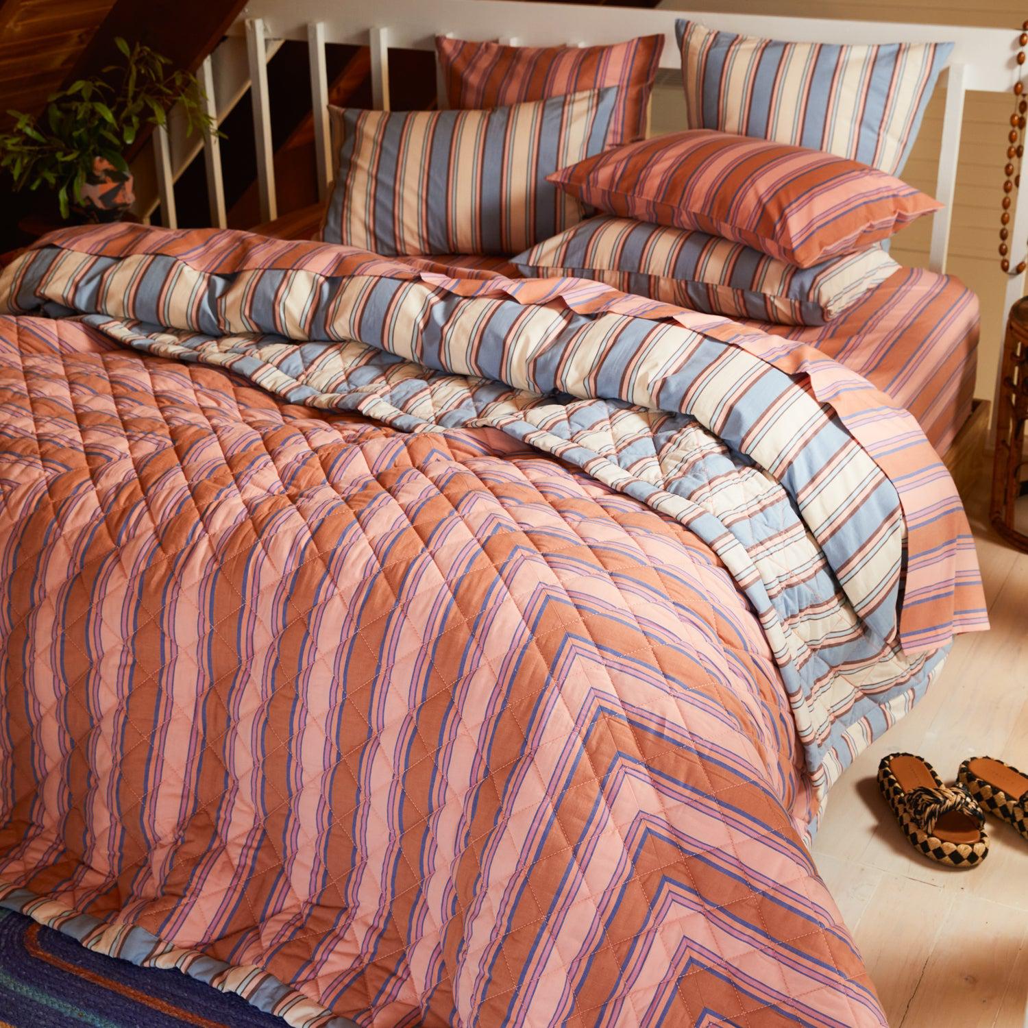 Samode Stripe Coverlet-Soft Furnishings-PLAY by Sage & Clare-The Bay Room