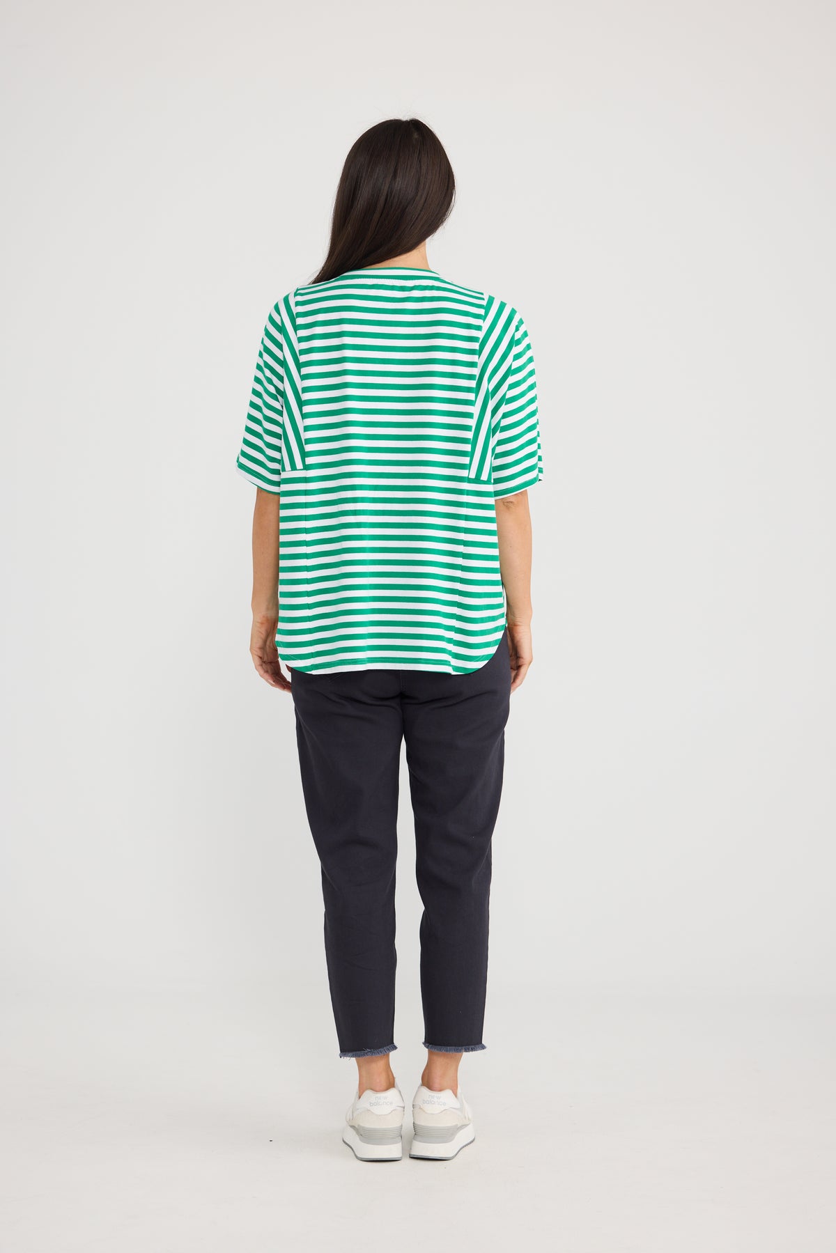 Sana Tee - Jade Stripe-Tops-Brave & True-The Bay Room