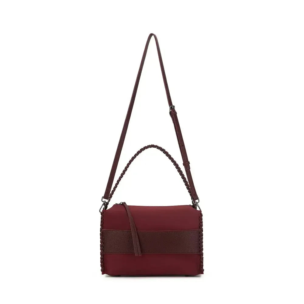 Sandie Burgundy Shoulder Crossbody-Bags & Clutches-Black Caviar Designs-The Bay Room