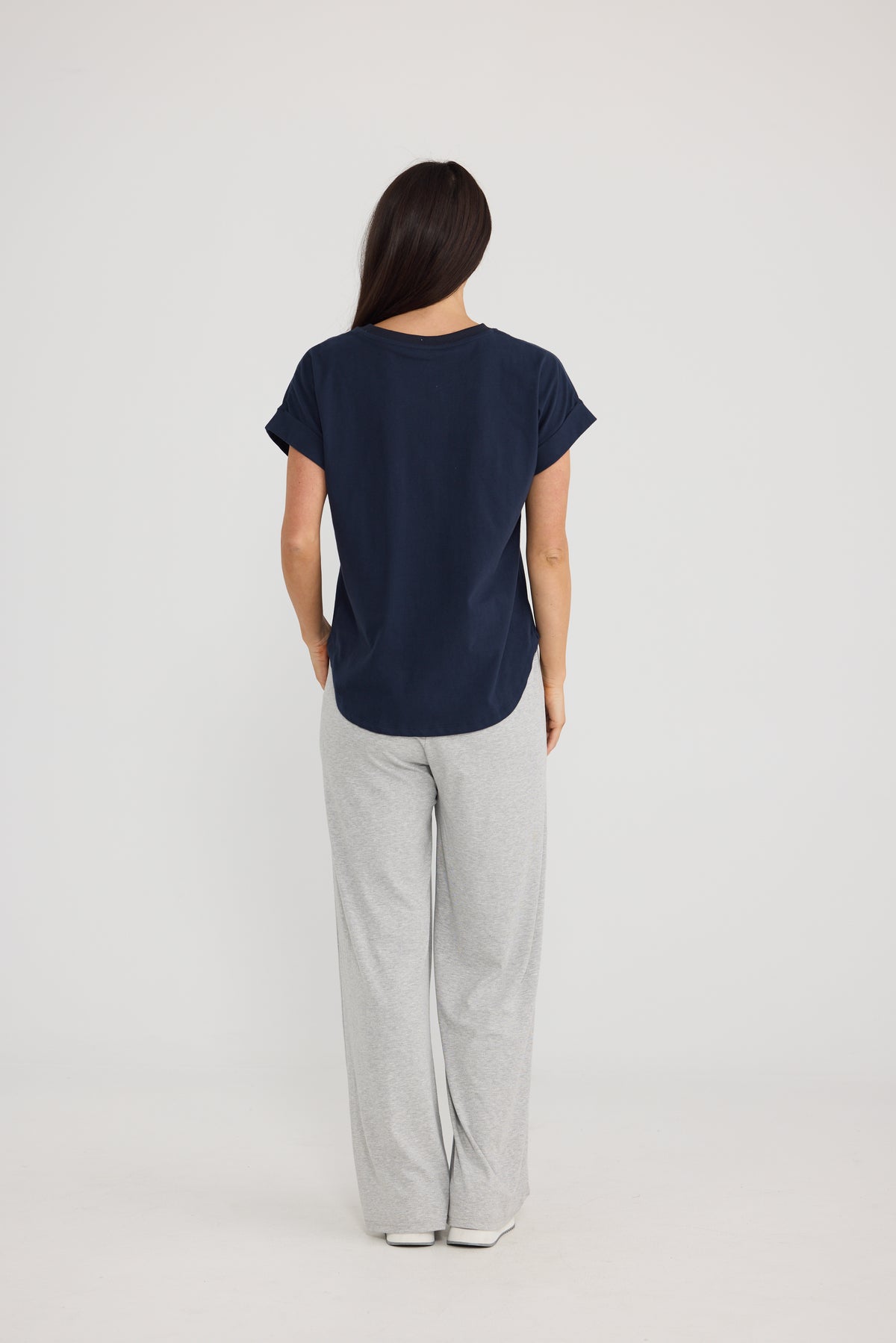Sandra Tee - Navy-Tops-Brave & True-The Bay Room