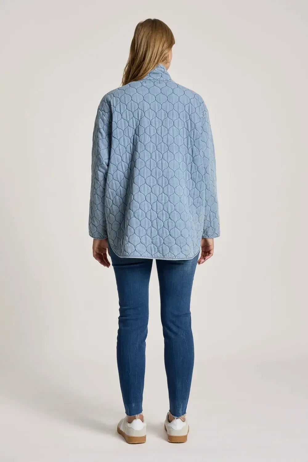 Sansi Quilted Jacket - Denim-Jackets, Coats & Vests-Eb & Ive-The Bay Room