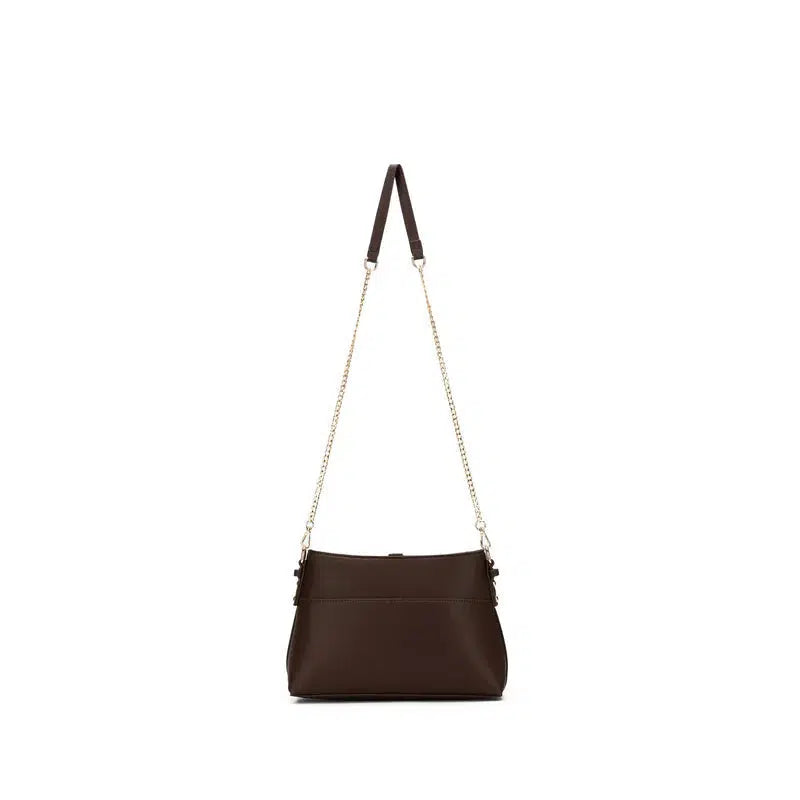 Sarafina Shoulder Bag - Chocolate-Bags & Clutches-Black Caviar Designs-The Bay Room