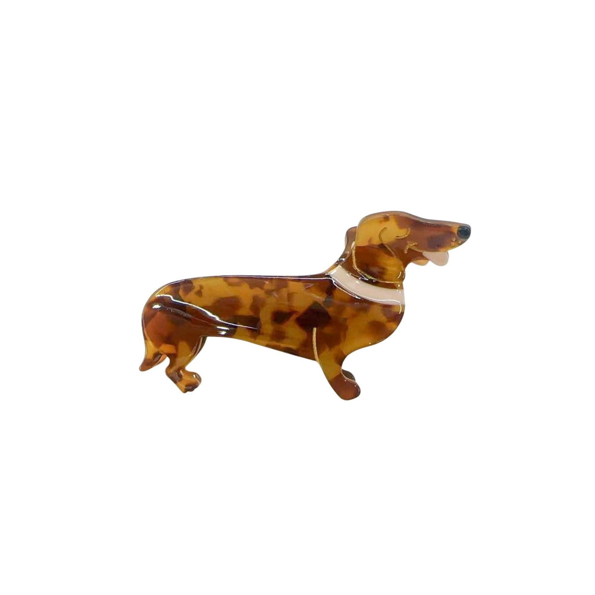 Sausage Dog Claw Clip Tortoiseshell-Clothing & Accessories-Urban Products-The Bay Room